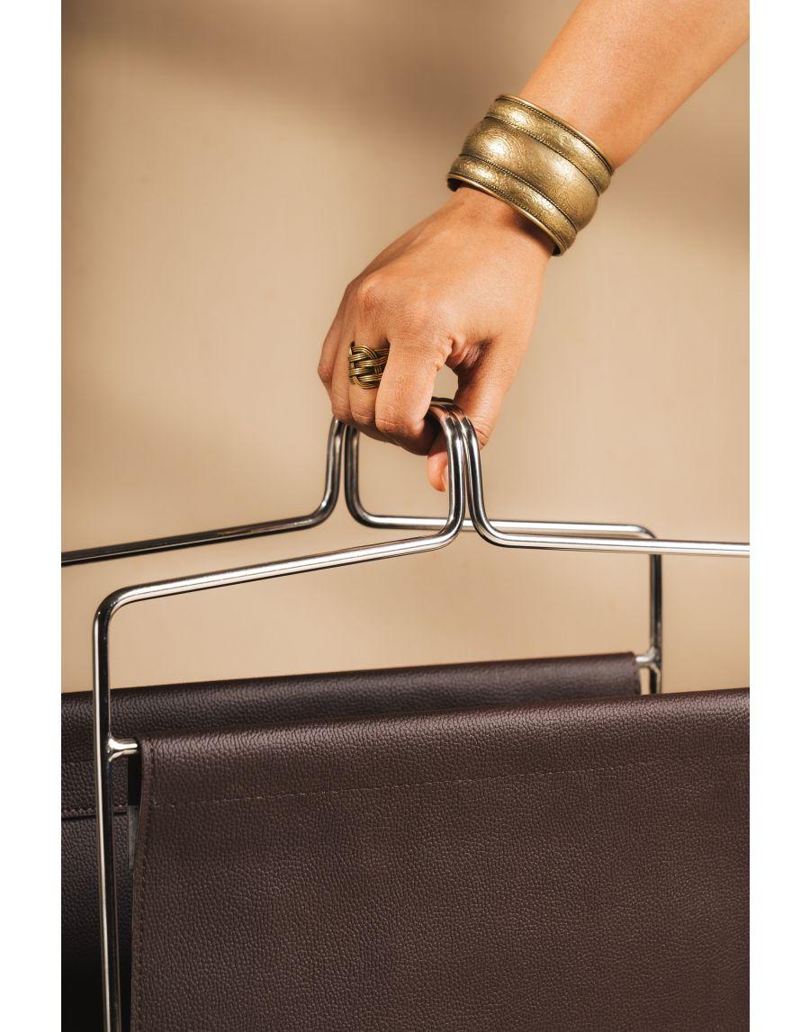 Sg Home Mettalic Muse Faux Leather Magazine Holder