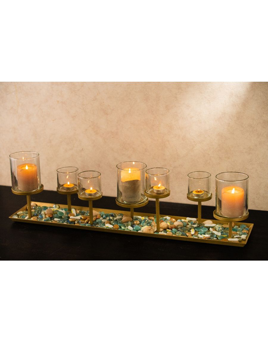 Sg Home Multi (8) Pillar Console Candle Holder