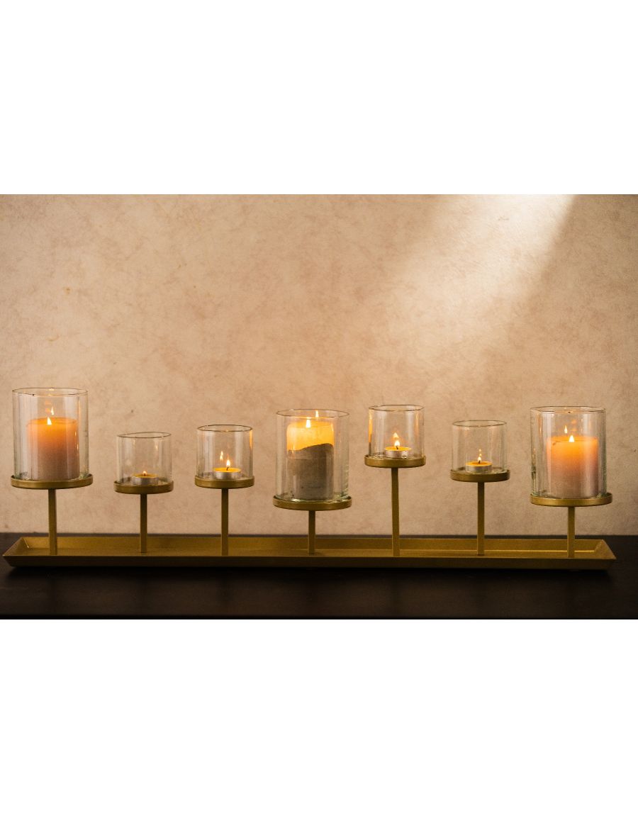 Sg Home Multi (8) Pillar Console Candle Holder