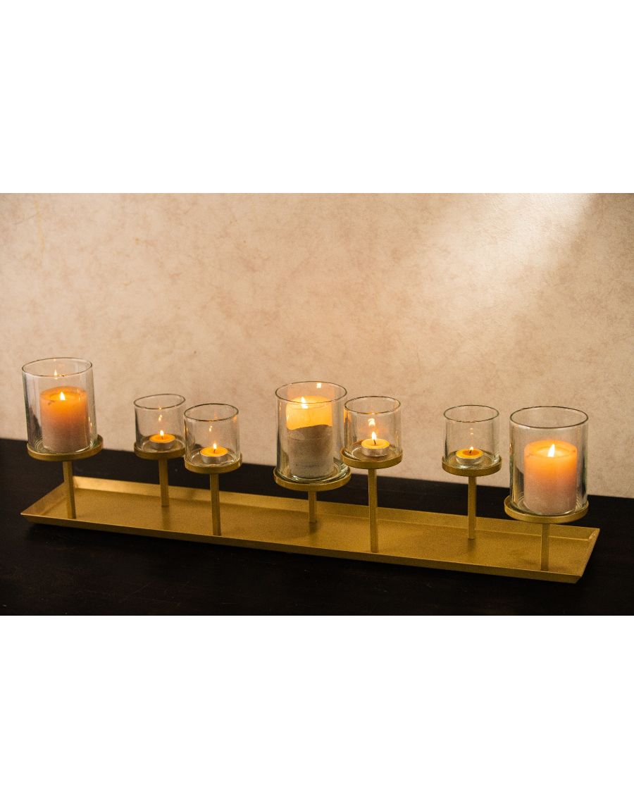 sg home Multi (8) Pillar Console Candle Holder
