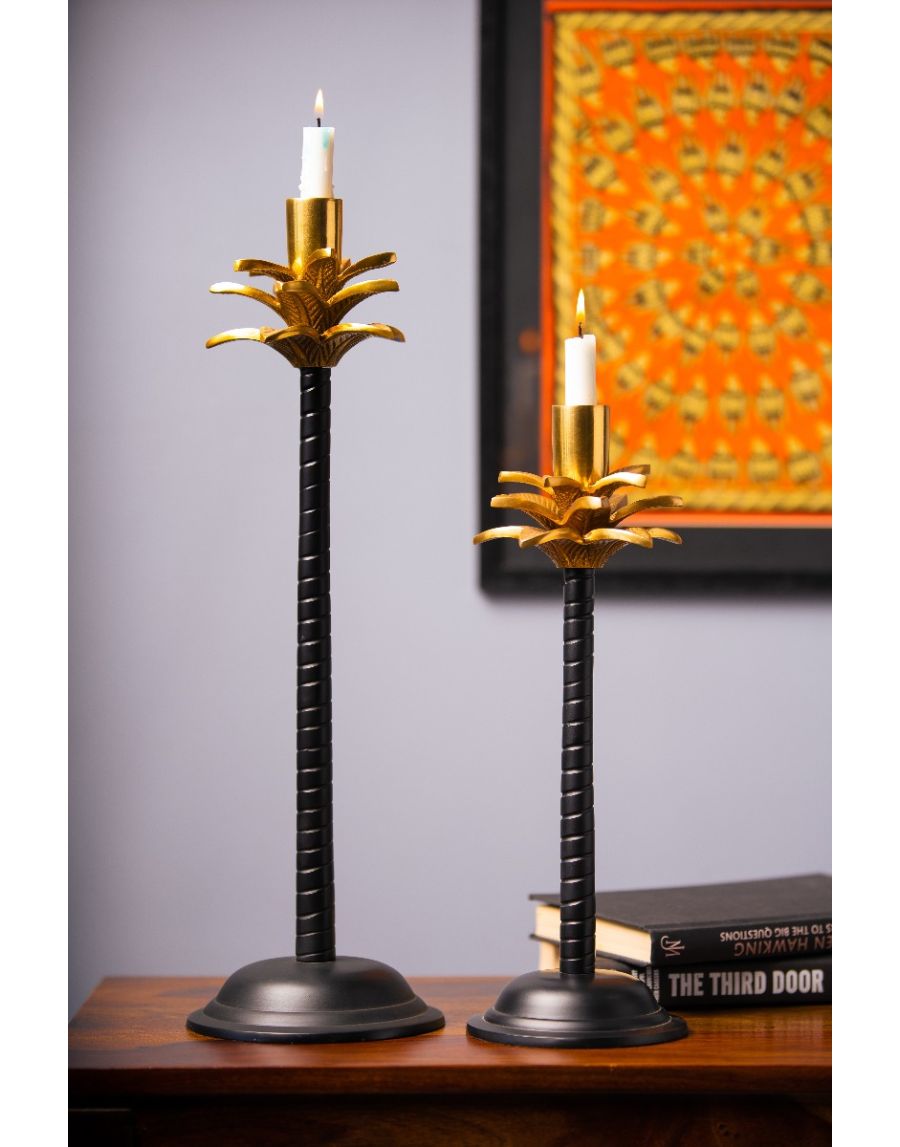 Sg Home Pineapple Candle Holder (Set Of 2)