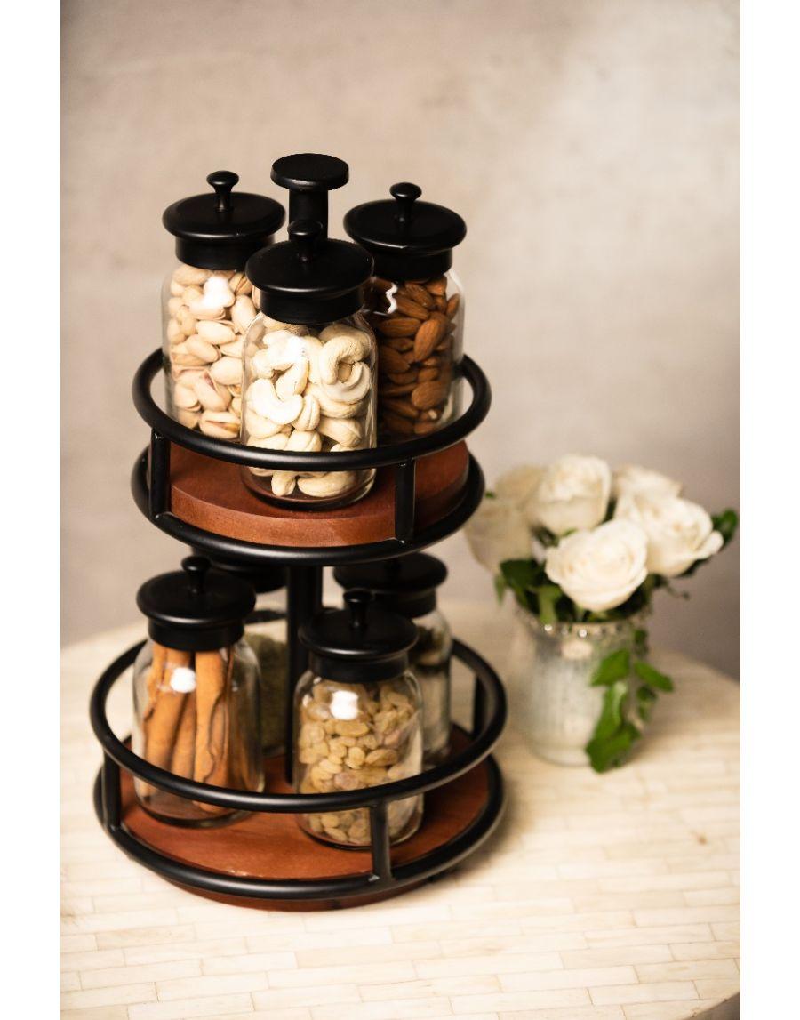 sg home Rotary 7 Jar Spice Rack