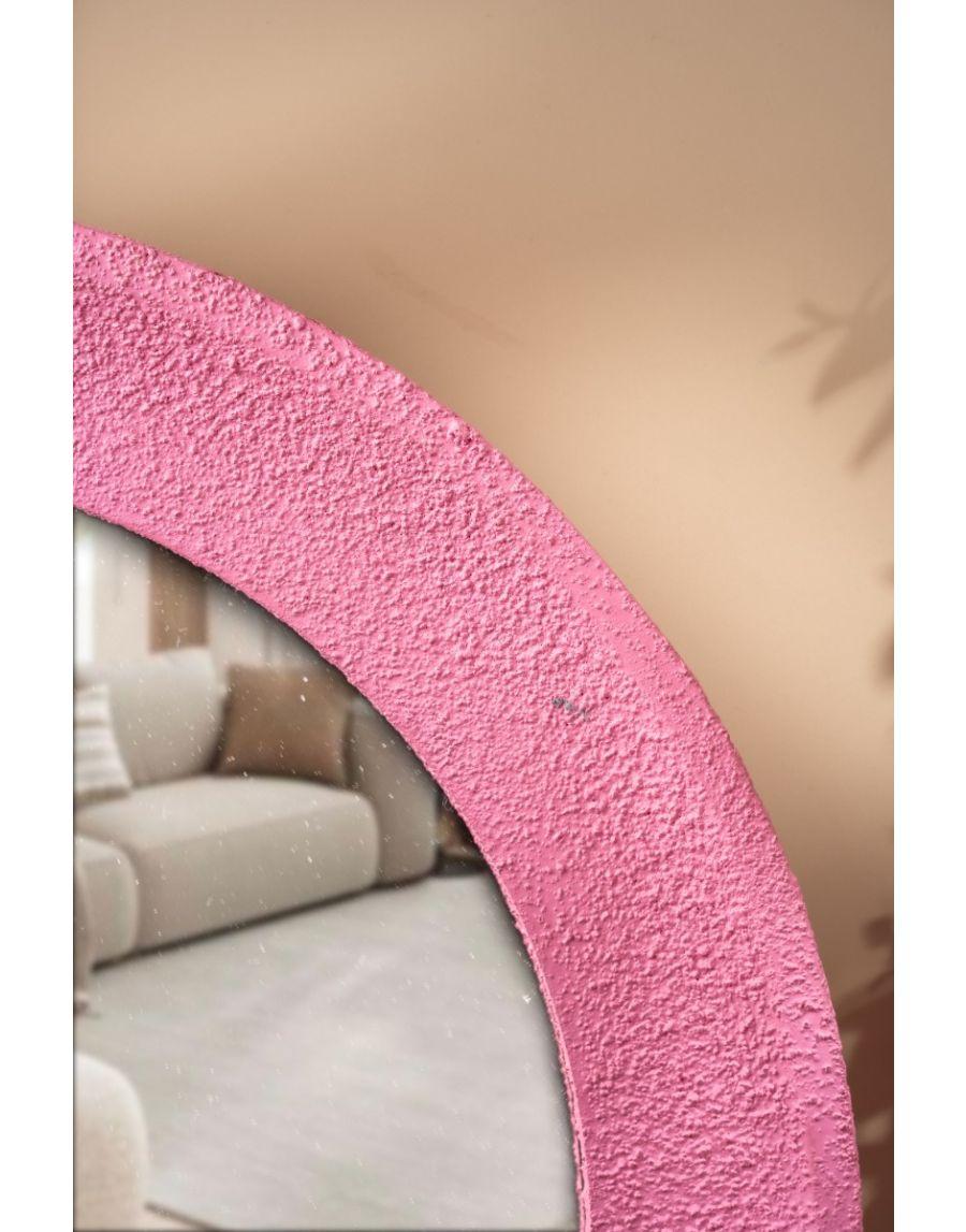 Sg Home Round Pink Rustic Mirror