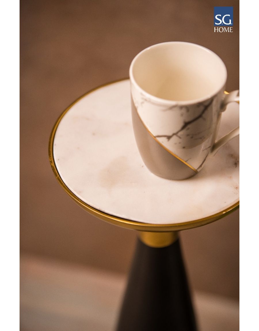 Sg Home Silhouette Marble Drink Table
