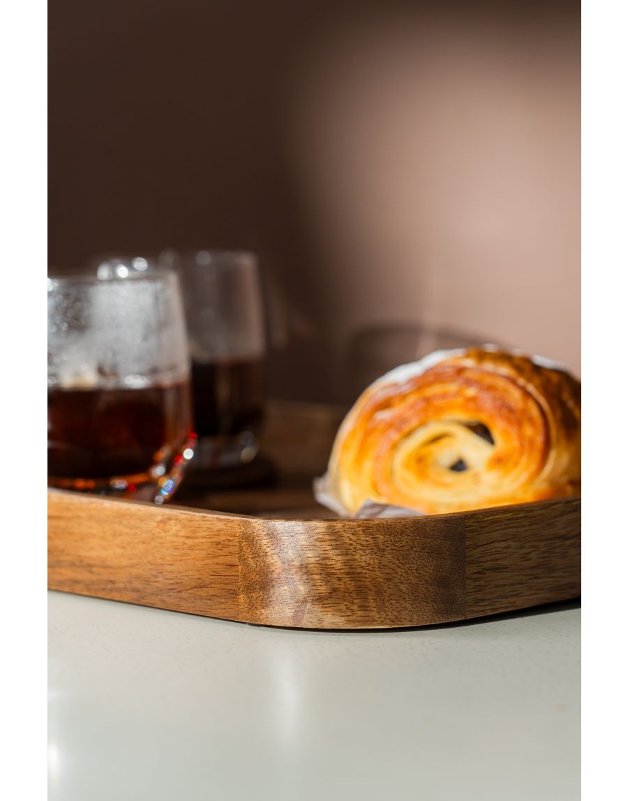 Sg Home Solid Wooden Tray With Rounded Edges