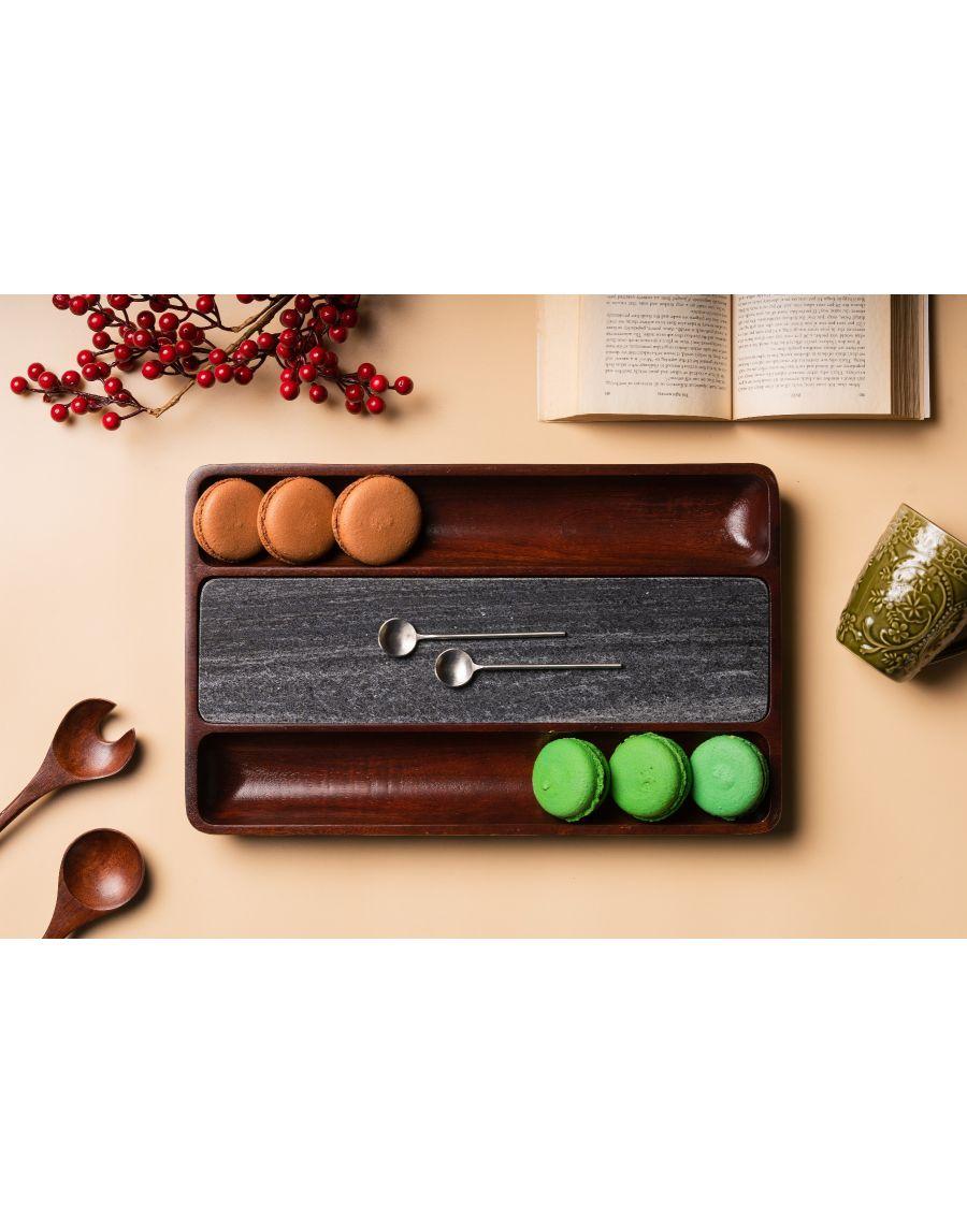 Sg Home Two Way Marble Wood Platter