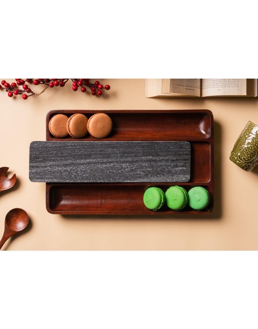 Sg Home Two Way Marble Wood Platter