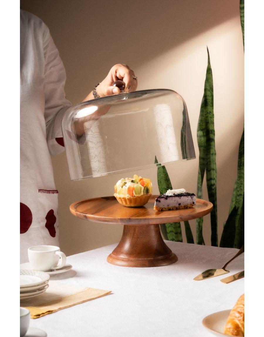 Sg Home Upper Crust Cake Stand With Glass Cloche