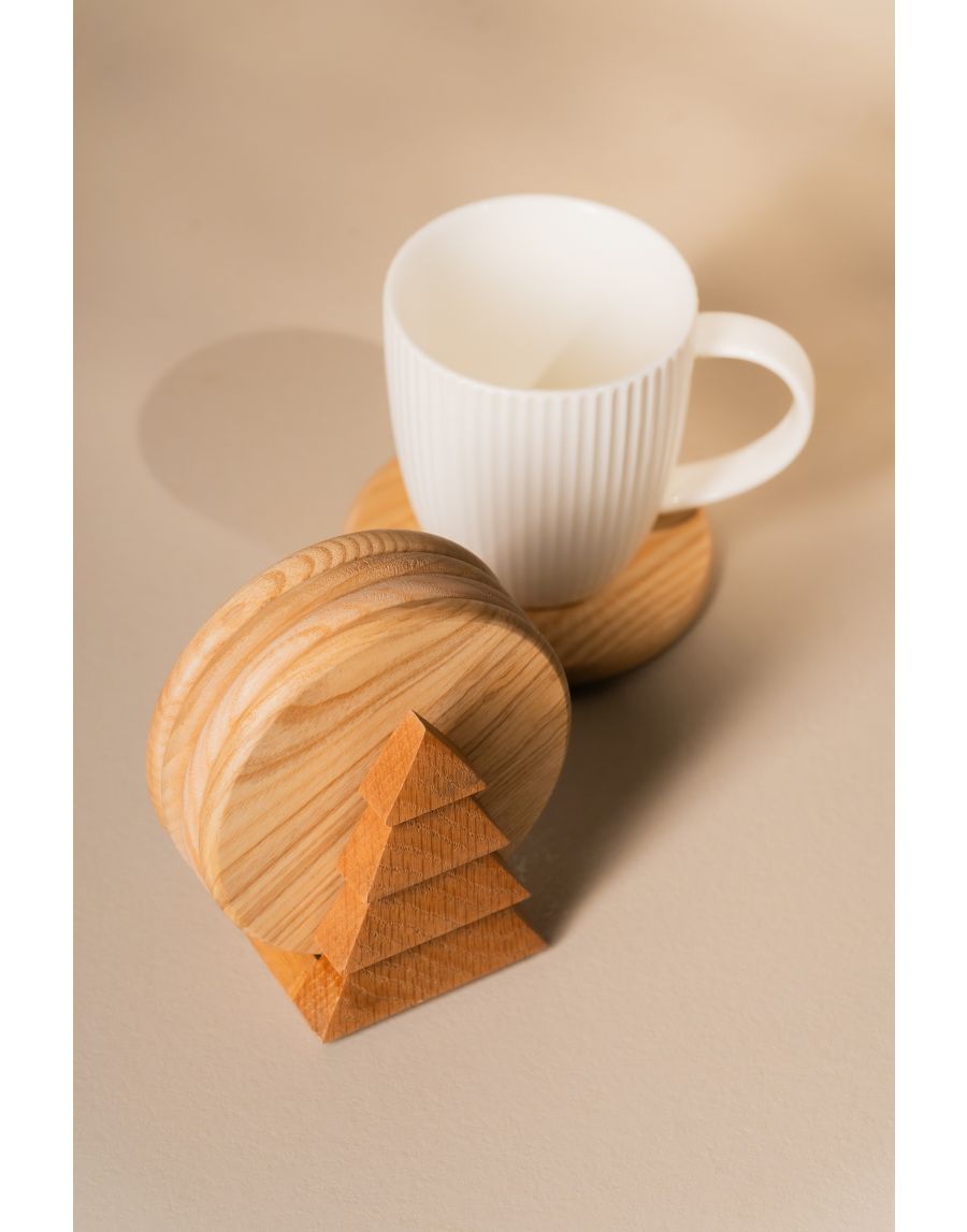 Sg Home Winter Wood Coasters (Set Of 04)