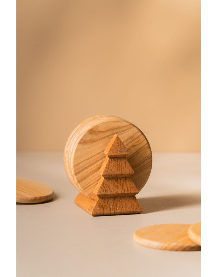 sg home Winter Wood Coasters (Set of 04)