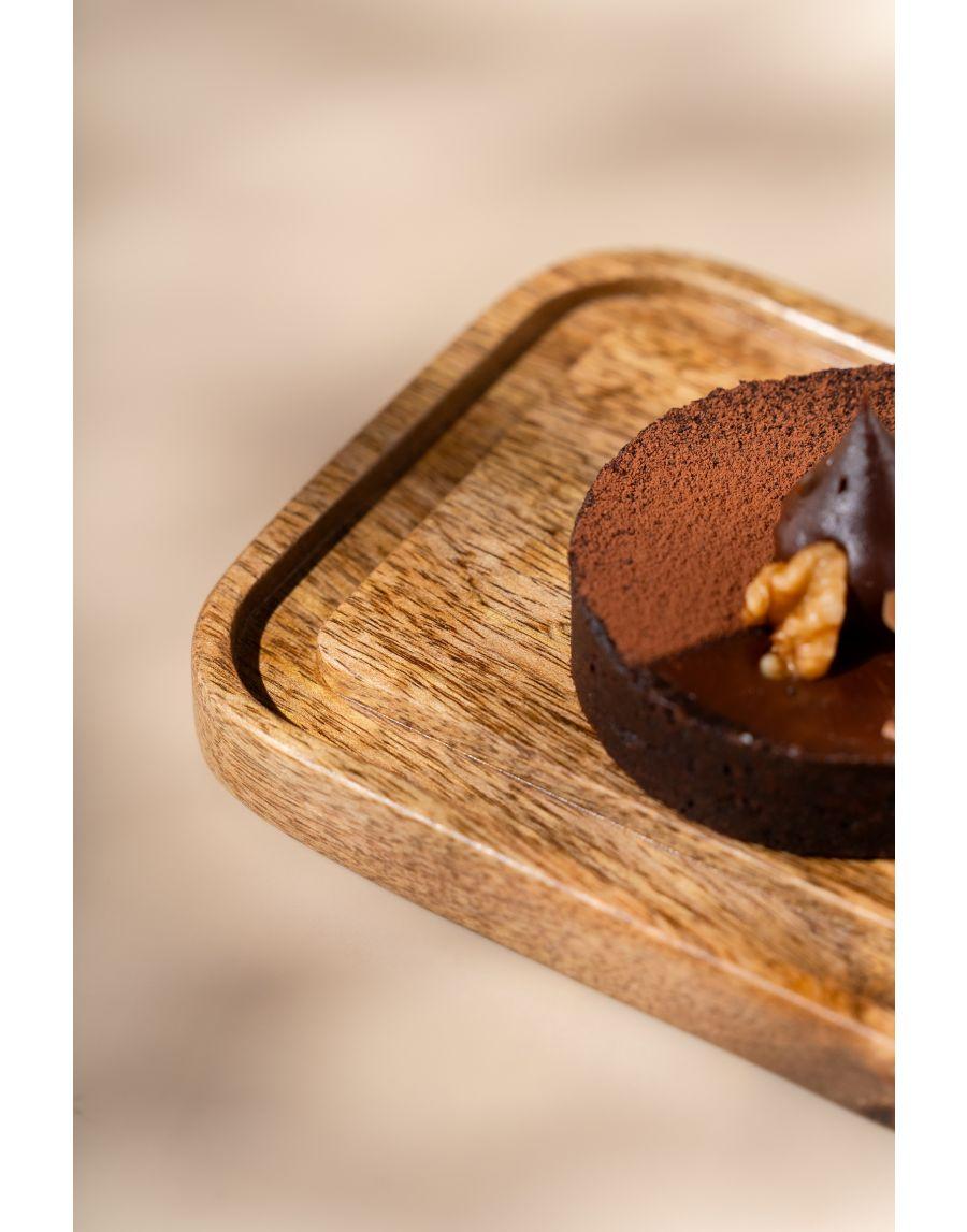 Sg Home Wooden Delight Dish With Glass Cloche