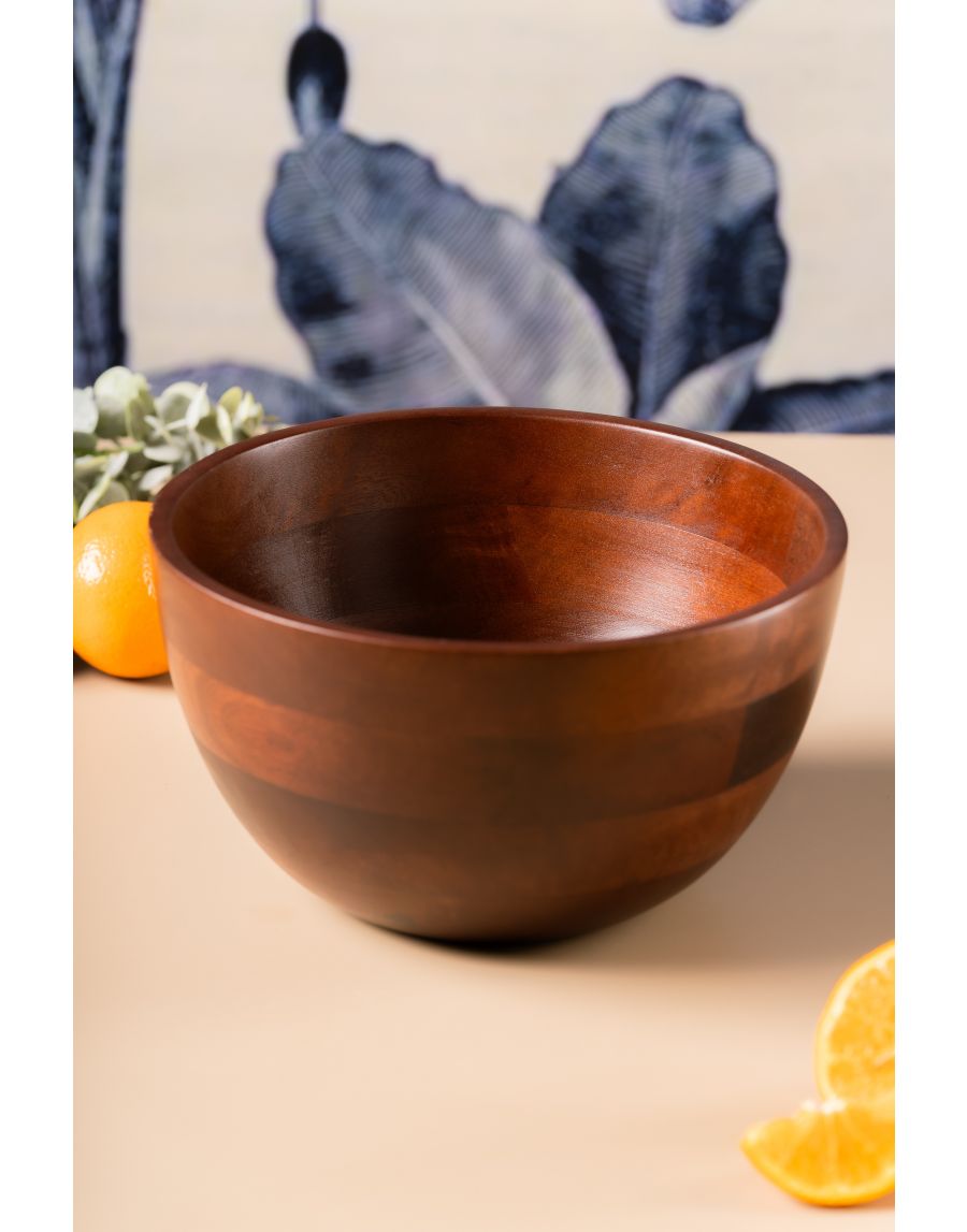 sg home Wooden Fruit Bowl Large
