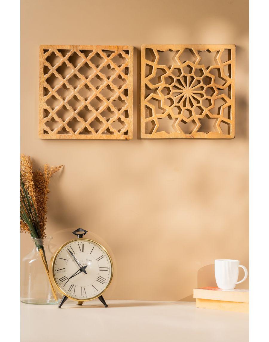 sg home Wooden Weave - Wall Art (Set of 2)