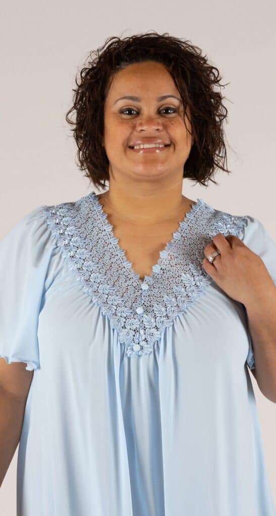 Shadowline Shadowline® Beloved Flutter Sleeve Lace Babydoll Short Nightgown