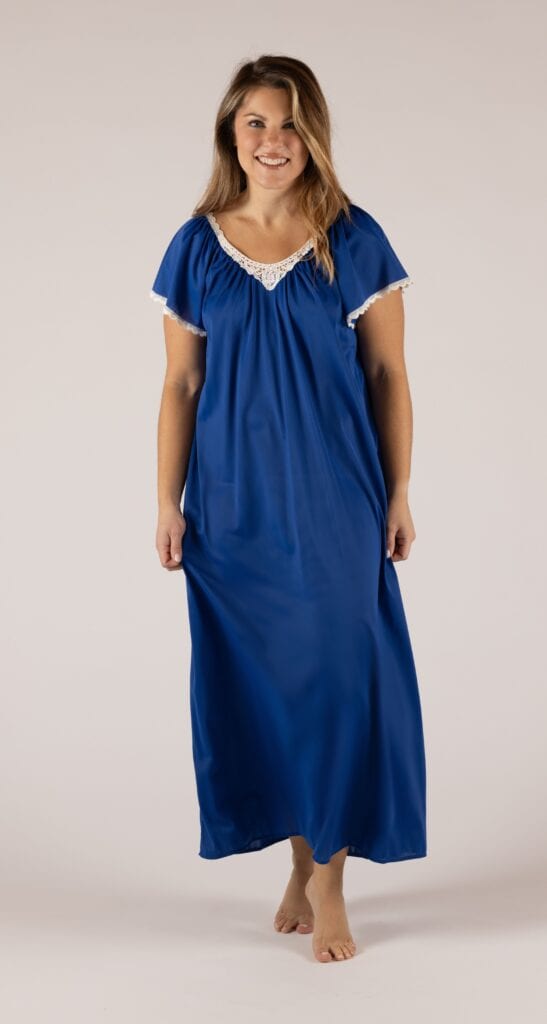 shadowline Shadowline® Cameo Flutter Sleeve Long Nightgown