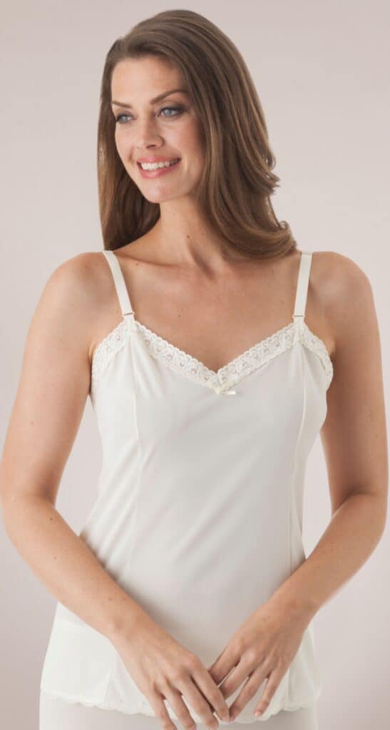 shadowline Shadowline® Lace Trim Adjustable Strap Nylon Camisole