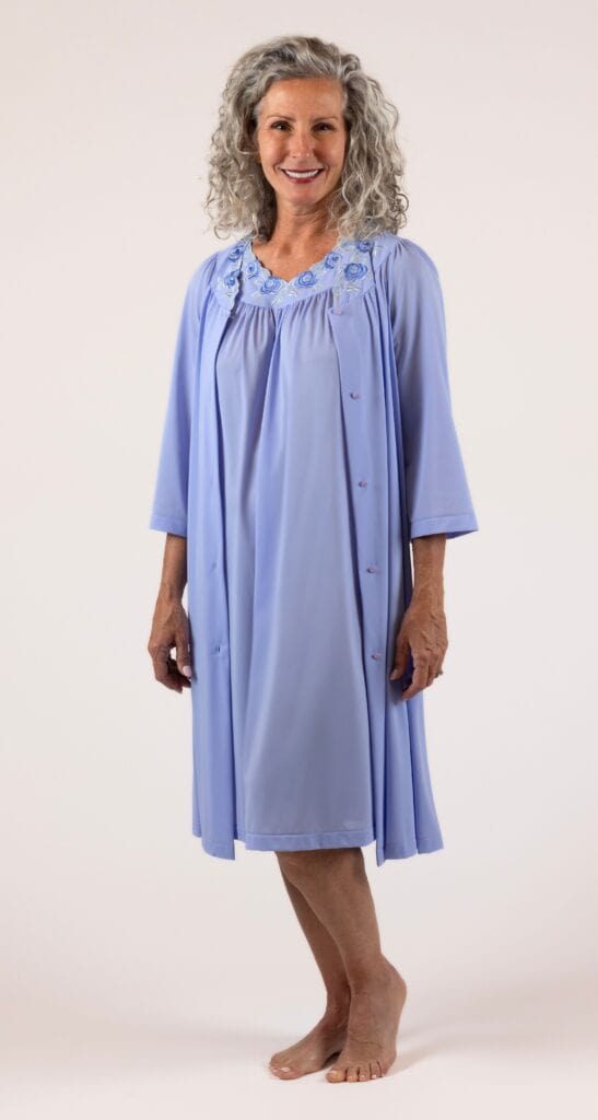 shadowline Shadowline® Petals Flutter Sleeve Short Nightgown & Robe Set
