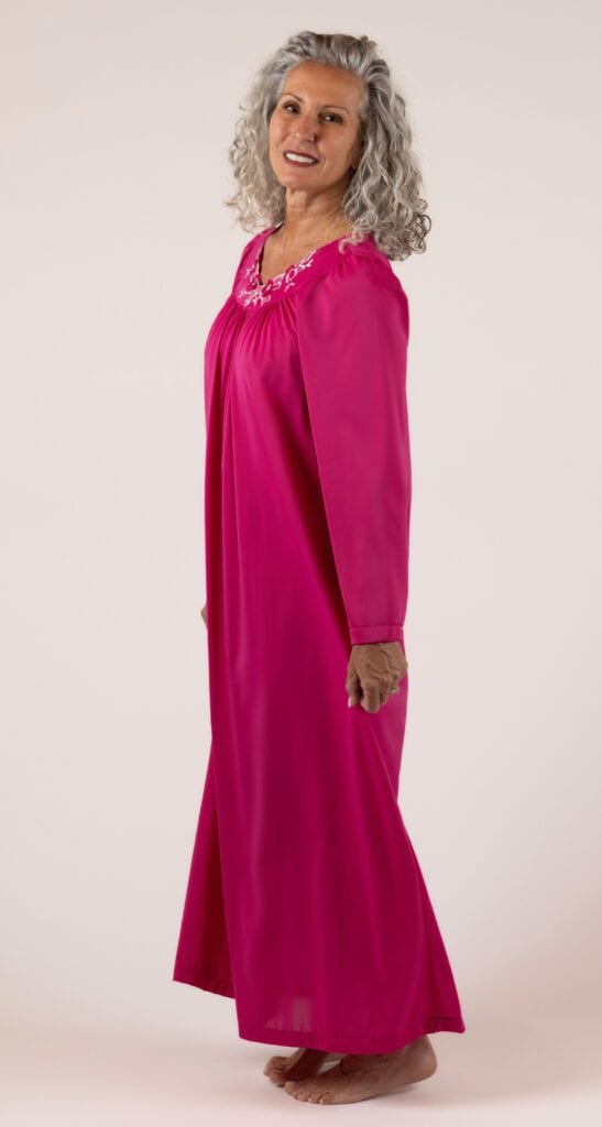Shadowline Shadowline® Petals Long Sleeve Long Nightgown