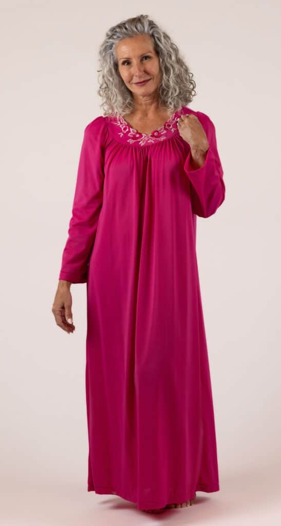 shadowline Shadowline® Petals Long Sleeve Long Nightgown