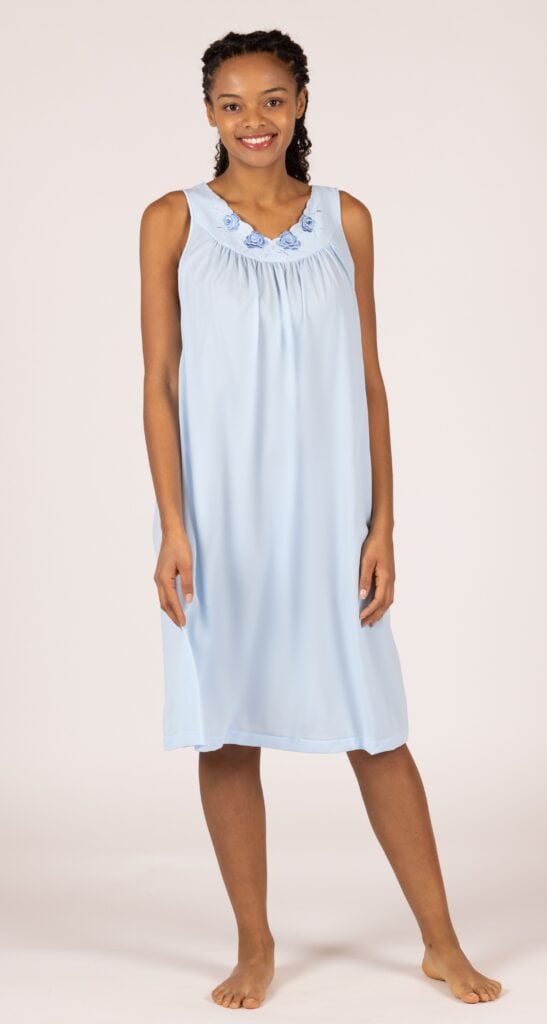 Shadowline Shadowline® Petals Sleeveless Short Nightgown & Robe Set