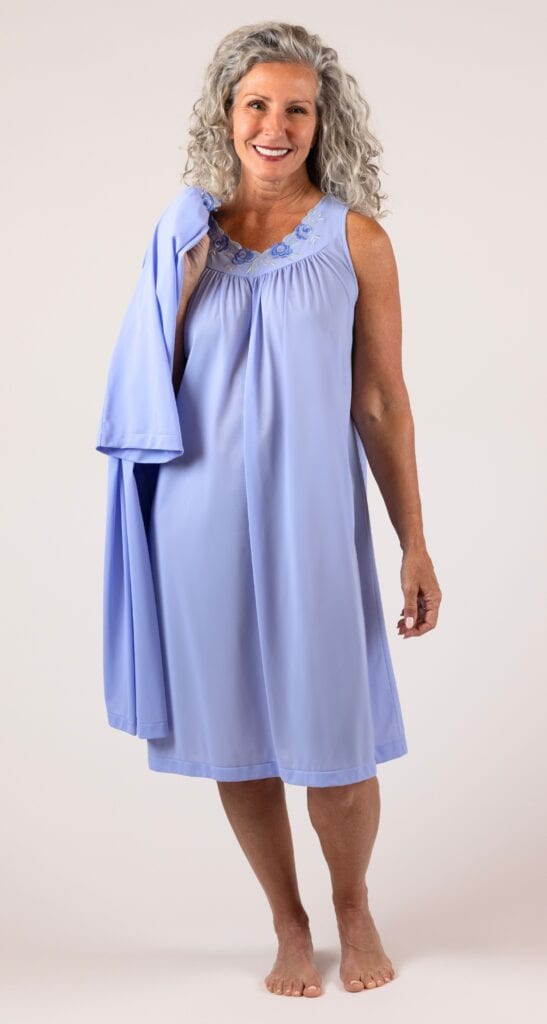 Shadowline Shadowline® Petals Sleeveless Short Nightgown & Robe Set