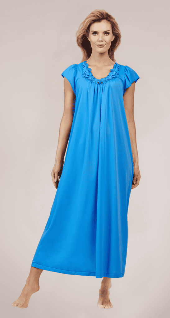 shadowline Shadowline® Rosebud Cap Sleeve Long Nightgown