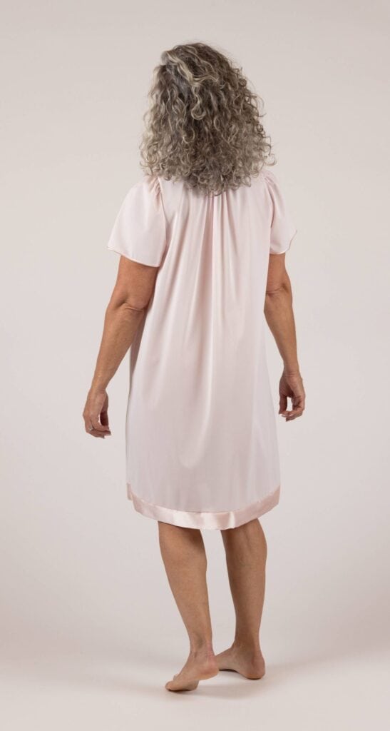Shadowline Shadowline® Satin Touch Satin & Nylon Flutter Sleeve Short Nightgown