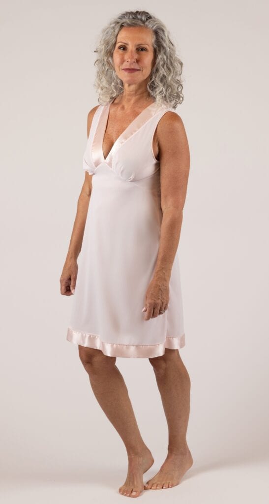Shadowline Shadowline® Satin Touch Satin & Nylon Sleeveless Waltz Nightgown