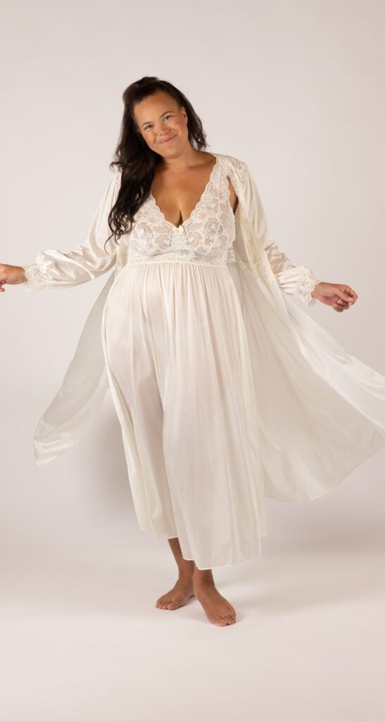 Shadowline Shadowline® Silhouette Lace Bodice Long Nightgown