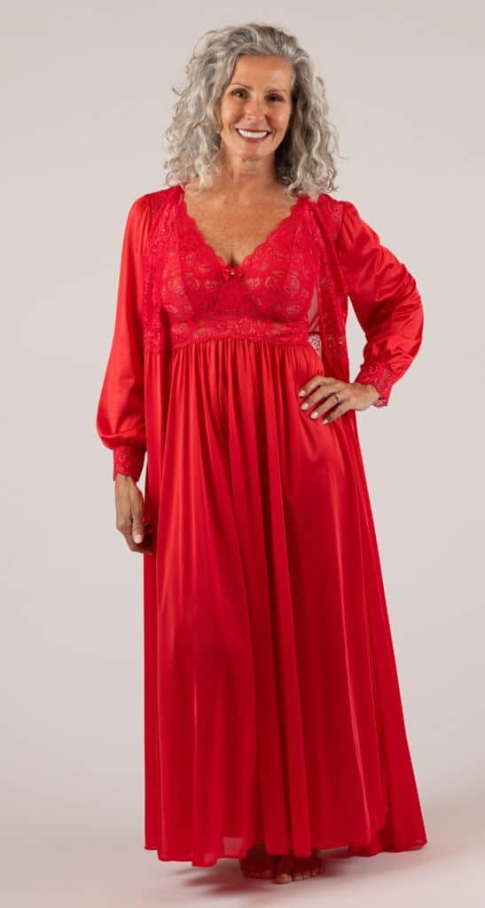 Shadowline Shadowline® Silhouette Lace Bodice Long Nightgown
