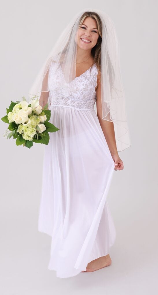 Shadowline Shadowline® Silhouette Lace Bodice Long Nightgown With Added Support