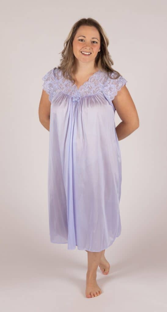 shadowline Shadowline® Silhouette Lace Cap Sleeve Short Nightgown