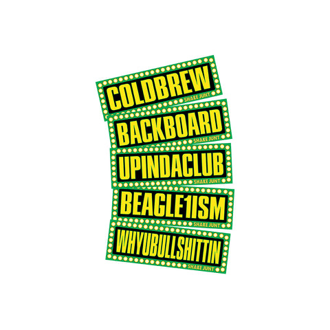 shake junt Slogans Sticker Single STICKERS u0026 BANNERS