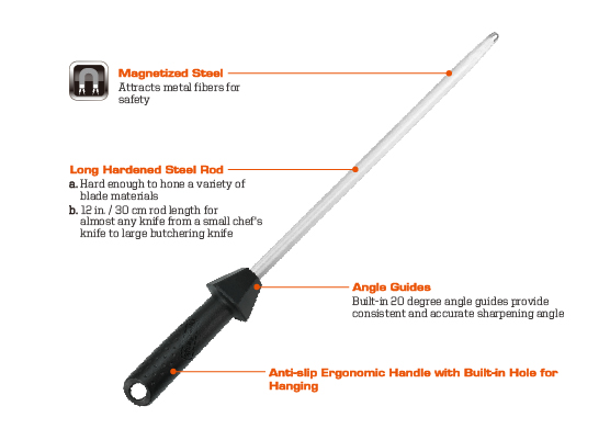 Sharpal 12 Inch Sharpening Steel
