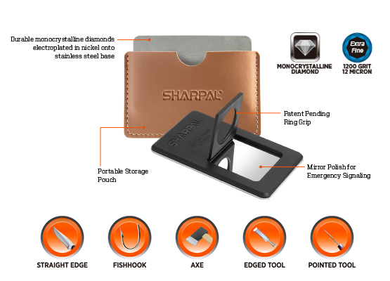 Sharpal Diamond Sharpening Stone Fine 600 Grit