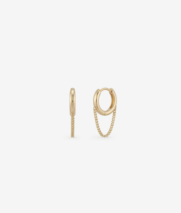 shashi 14K Vermeil Chain Huggie Earring