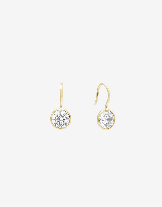 Shashi Bezel French Hook Earring