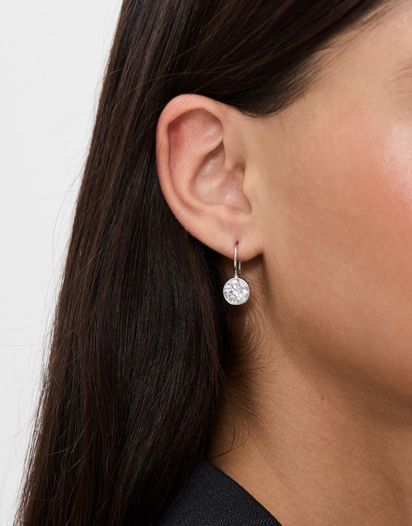 shashi Bezel French Hook Earring