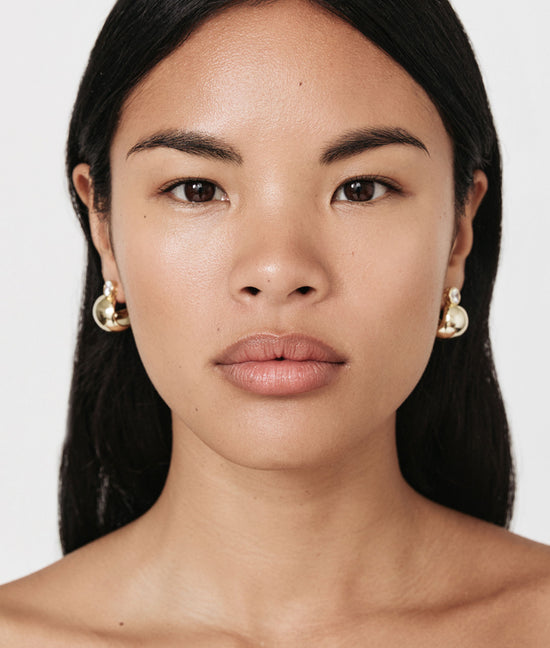 Shashi Bezel Gold Earring