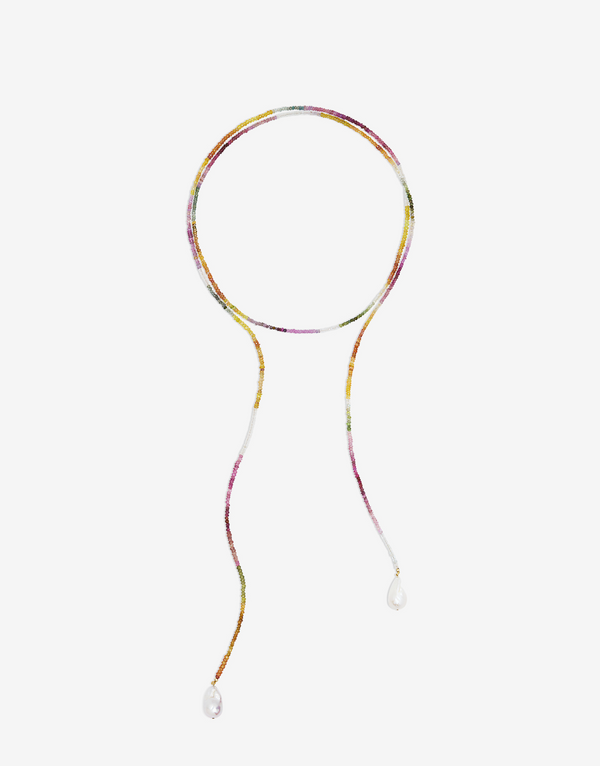 shashi Ella Gemstone Wrap Necklace