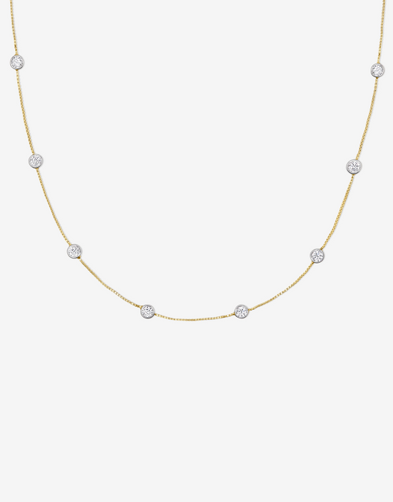 Shashi Emily Diamond Two Toned Necklace