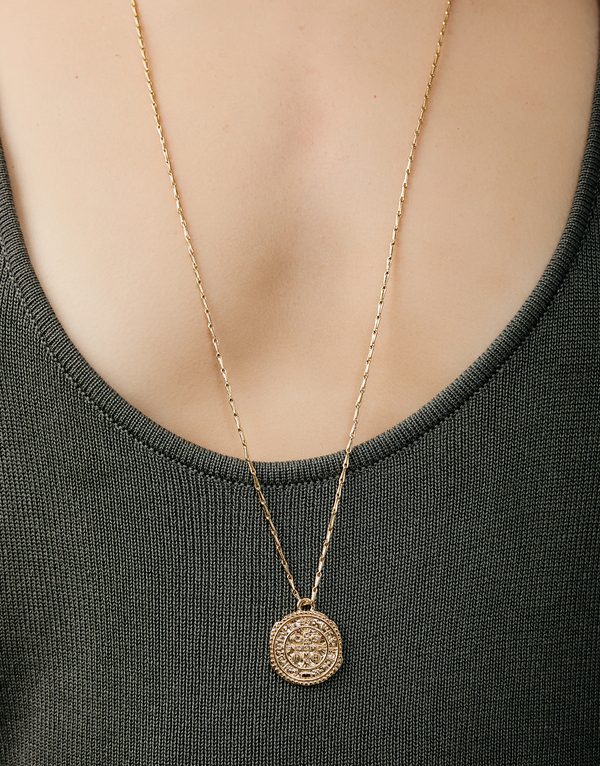 shashi Medallion Chain Necklace