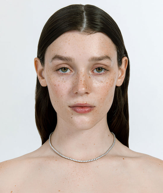 Shashi Medium Diamond Tennis Necklace
