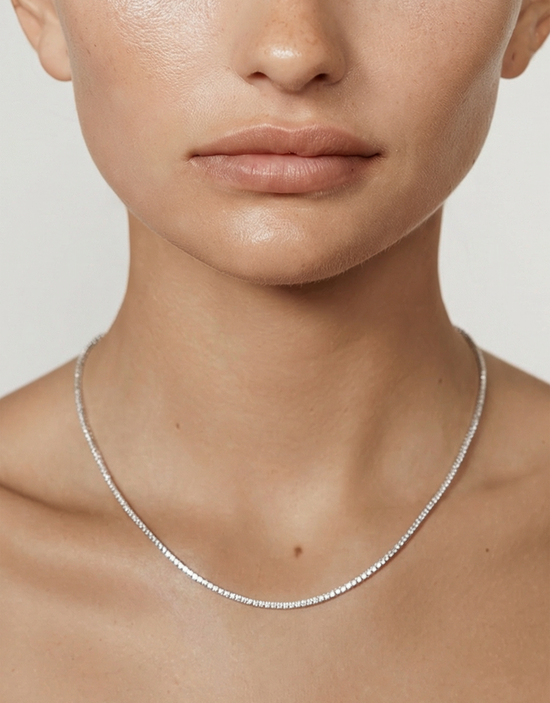 Shashi Micro Teeny Tiny Tennis Necklace