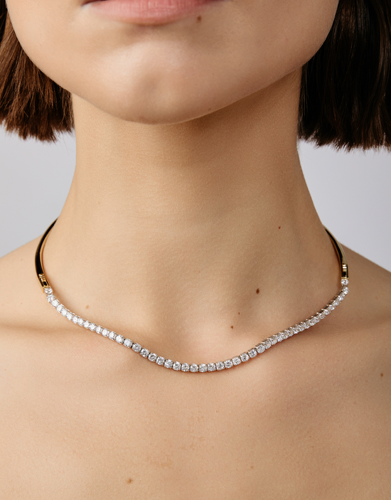 Shashi Nikita Half Tennis Necklace