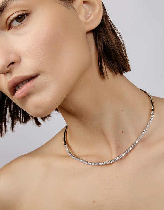 Shashi Nikita Half Tennis Necklace