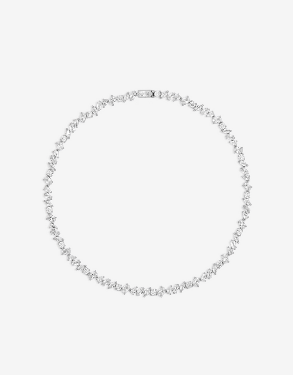 shashi Pear Diamond Tennis Necklace
