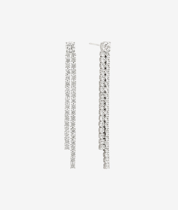 shashi Solitaire Tennis Drop Earring