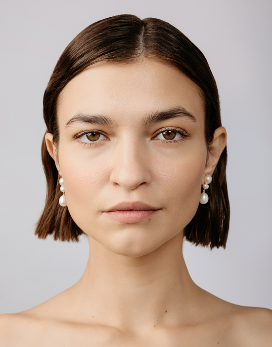 Shashi The Atelier Pearl Stack Earring