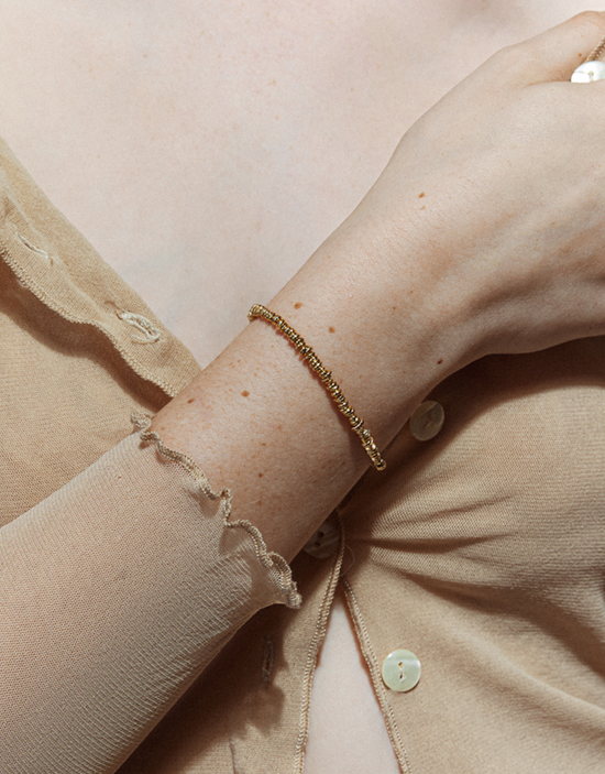 Shashi Vermeil Heishi Bracelet